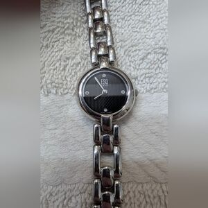 ESQ Vintage Women's Silver and Black Swiss Quartz Movement Watch